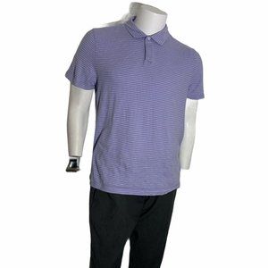 Michael Kors Mens XL Polo T Shirt Purple Stripe